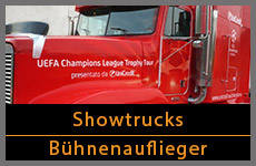 Showtrucks, Bühnenauflieger Showtrucks, Bühnenauflieger